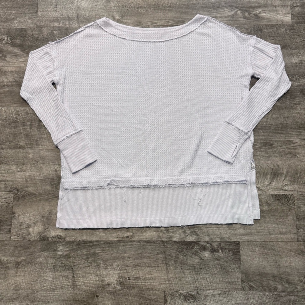 We The Free North Shore Thermal Tunic Waffle Knit Top Oversized Womens M